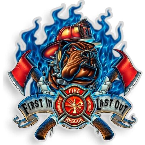 Collectible Firefighter Decals (4in,2pack), Share Your Support with Our Vinyl Firefighter First in Last Out Stickers for Your Ho
