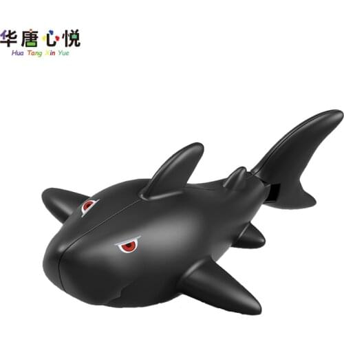 Big Size Animals Black Shark Cute Pet Decoration Building Blocks Educational Toys Childs Gifts Accessories Large Size Model Toy