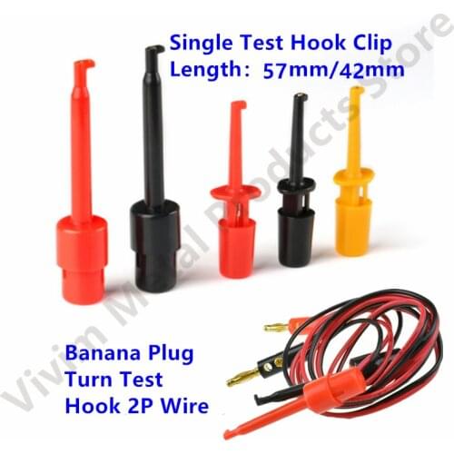 Mini 12Pcs Or 10pcs Single Test Hook Clip Test Probe For Electronic Testing IC Grabber Large Round Crocodile Clip Hook Test Clip