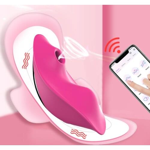 Wearable APP Vibrator For Women Couples Sex Bluetooth Butterfly Sucking Vibrators Clitoris G spot Stimulator Panties Sex Toys
