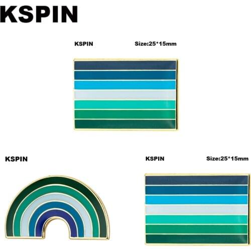 New Gay Pride Flag Lapel Pin Flag badge Brooch Pins Badges