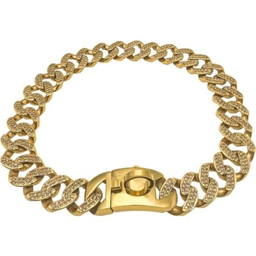 Set auger stainless steel training dog collar metal pet chain Martingale custom Show Collar Bully dogs Doberman Adjustable