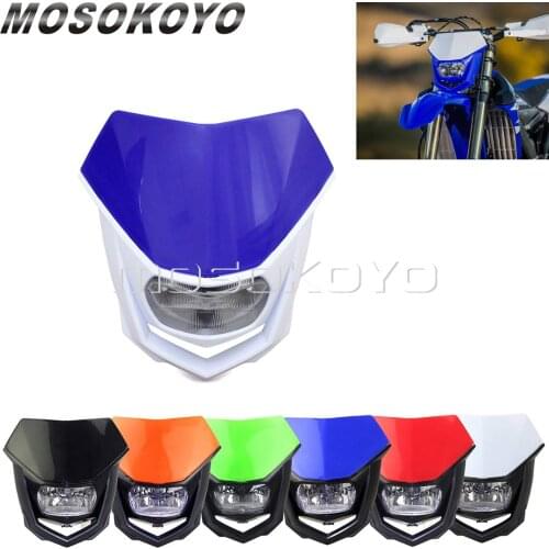 H4 Head Light for Kawasaki KLX450R Yamaha WR450 WR250 TTR SX EXC WR TTR TT Dirt Bike Motocross Headlight Dirt Bike Lamp