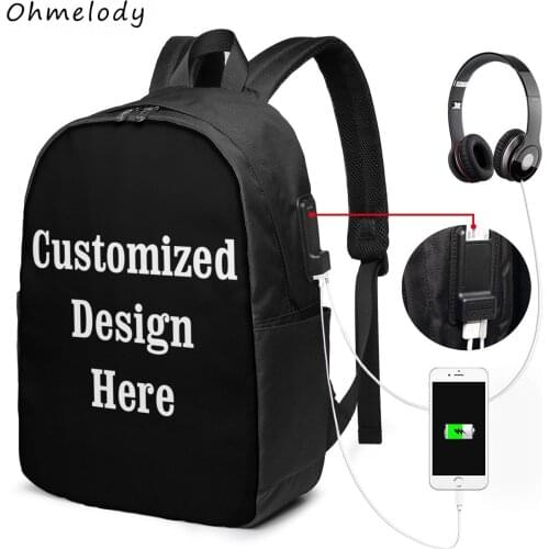 Customized Image/Logo/Name Casual Daypacks Boys Girls School Bookbag 17in Laptop Bags Backpacks Drop Shipping Wholesales