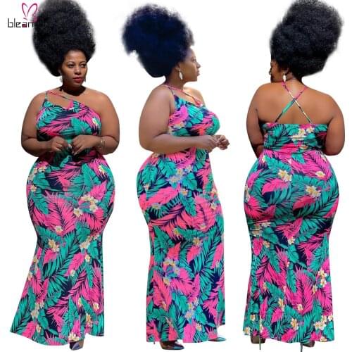 Plus Size Dresses Women 4xl 5xl Long Maxi Beach Holiday Dresses Sexy Night Club Party Backless Boho Sundresses Bohemian Vestido