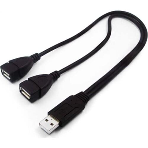 10pcs brand USB2.0 Male to 2Dual USB Female Jack Y Splitter Hub Adapter Cable