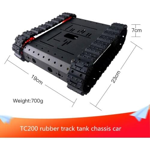 TC200 Rubber Track RC Control Tank Chassis Aluminum Alloy Frame Smart Car Excellent Performance DIY Maker Learning Competition