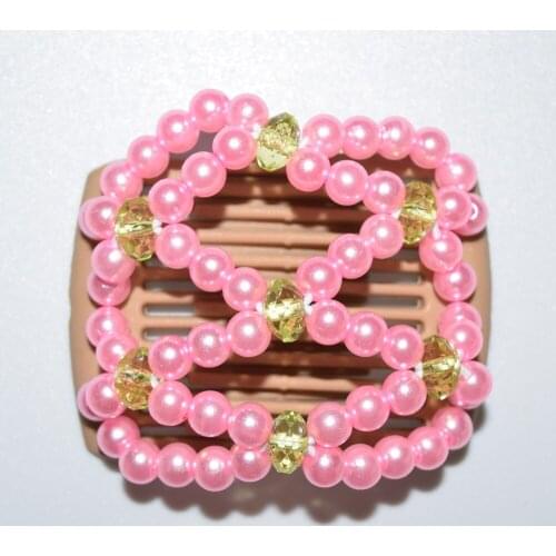 Pink shining beads small green size golden magic comb 20 pcs/lot Easy to Use small size free shipping