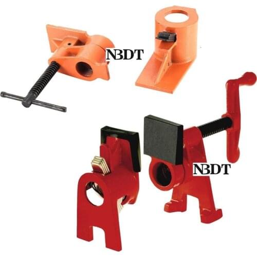 Heavy Cast Iron 1/2" 3/4" Pipe Tube Woodworking Glue Gluing Clamp Joint Board Fixture Carpenter H Style American Germany