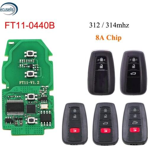 Lonsdor FT11-0440B 312/314MHz 8A Smart Remote Car Key for T-oyota Replacement Electonic Circuit Board PCB (Can Copy most 8A)