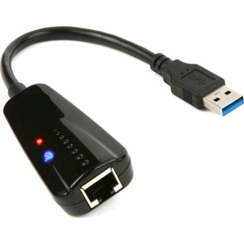High quality USB 3.0 10/100/1000Mbps Gigabit Ethernet RJ45 External Network Card Lan Adapter with two light