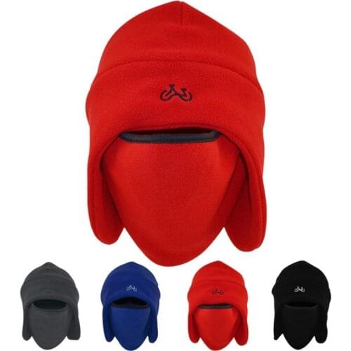 New Cycling Balaclava Hood Thick Polar Fleece Windproof Thermal Cap Ear Protector Outdoor Bicycle Riding Sportswear Accessories