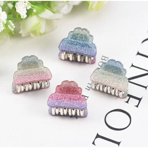4Pcs/lot New fashion Chic Minimalist Rainbow color geometry Hair Clip Hair Grip Barrettes Hairpin Hair Accessories for Women