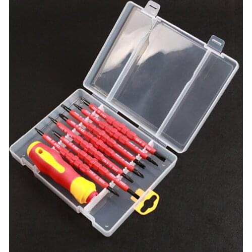 1 Set Screwdrivers Electrician Manual Kits Multi-purpose 380V Insulation Precision Slotted/Phillips Screwdrivers CR-V Hand Tools