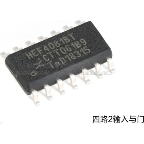 HEF4081BT, 653 SOIC-14 Quad 2-input AND Gate SMD Logic Chip