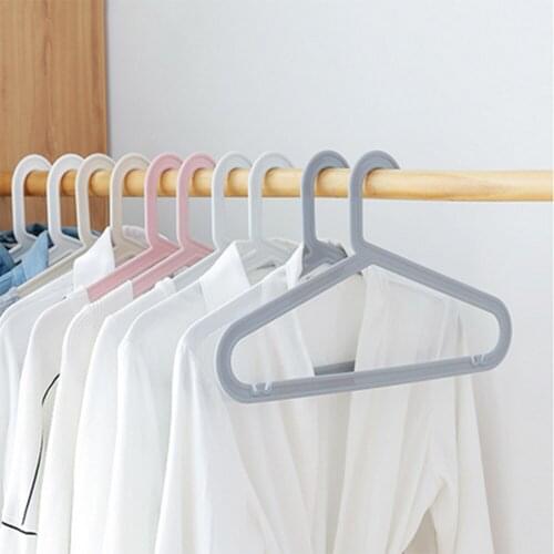10PCS Non-slip hanger wardrobe household plastic adult multi-function non-slip suspender clothes hanger