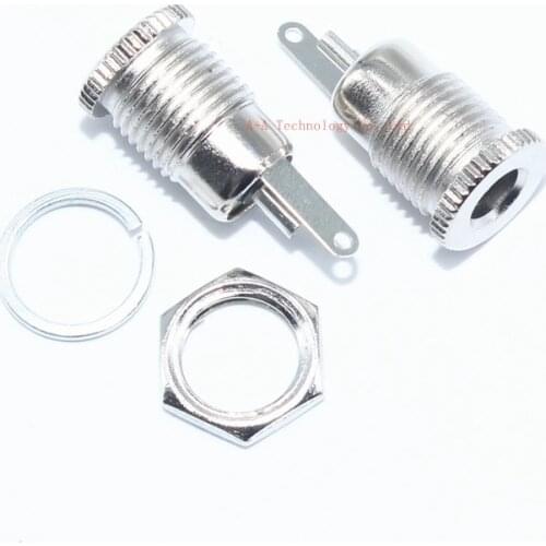 10pcs High quality Copper 5.5mm x 2.1mm Female DC Socket JACK Power Plug Female Panel Mount connector adapter