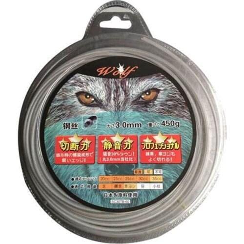 3.0mm Steel Grass Trimmer Line String Weed Trimmer Wacker Rope Brush Cutter Trimmer Rope Cord Long Steel Roll Grass Rope Lines