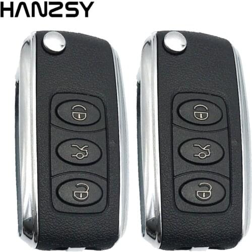 3 Buttons Remote Key Fob For Bentley Replacement Car Flip Folding Key shell blank Case Auto key Cover No blade