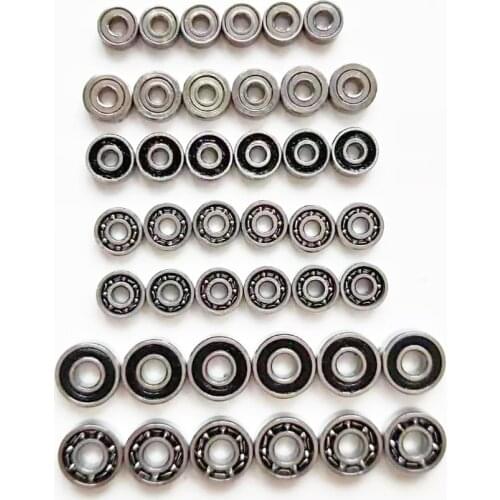 30pcs 520/620/830 Bearings for 1/32 Tamiya Mini 4WD Car 2*5*2.5/2*6*2/2*6*2.5/3*8*3mm Sealed/Unsealed Guide Rollers/Axle Bearing