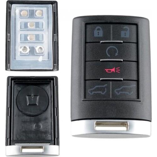 6 Buttons Car Remote Key Shell with N0 Small Key Fit for 2008 - 2014 Cadillac Escalade ESV