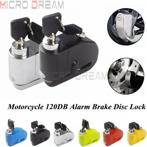 Motorcycle Scooter Disc Brake Lock Moto Bicycle Anti-theft Wheel Disc Brake Lock Waterproof Security 120DB Alarm Lock Protection