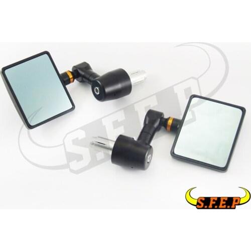 7/8" 22mm Universal CNC Handle Bar End Rear Side View Mirrors Motorcycle Side Mirrors