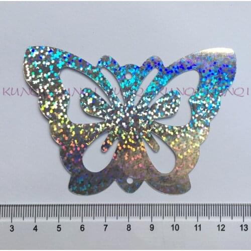 15pcs 90mm Large Butterfly Loose Hologram Sequin Paillette Sewing Decoration,Wedding Craft,Women Kids DIY Garment Accessory