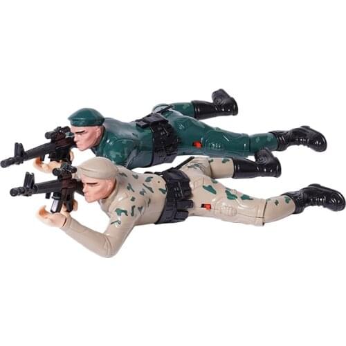 34cm Large Electric Crawling Soldiers Childrens Toys Boy Gift Military Army Figures Plastic Soldier Model Kids Educational Toy