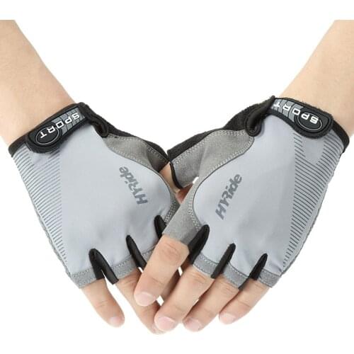 Ice Silk and Quick Dry Sports Gloves Adjustable Half Finger Cycling Gloves Suit for Fishing Hiking Climbing