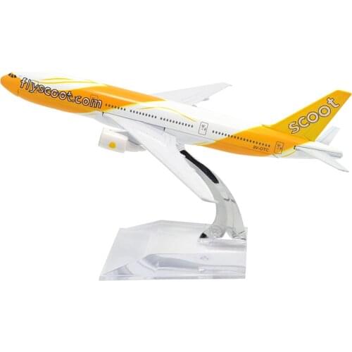 TANG-DYNASTY(TM) 1:400 16cm Boeing B777 Scoot Airlines Metal Airplane Model Plane Toy Plane Model