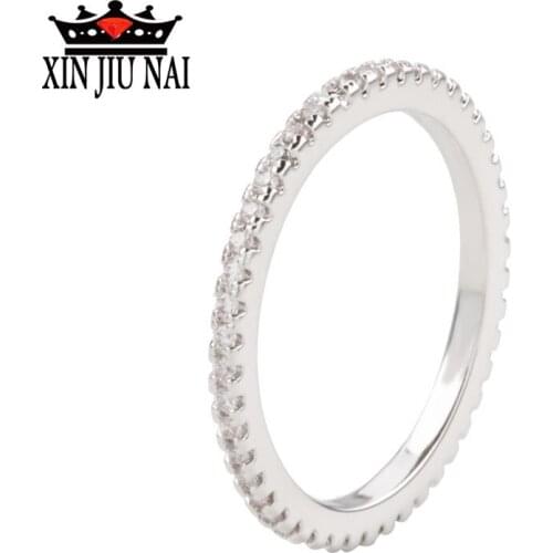 Elegant Mini Cute Invisible ultra-fine-tailed womens ring with diamond zircon single-row micro-Insert ring ring Korean version