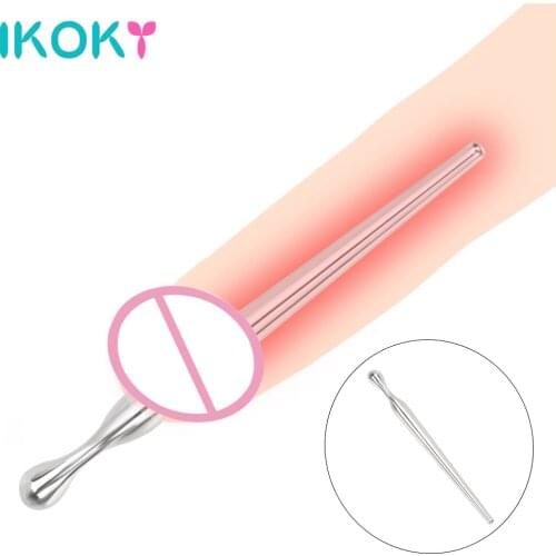 IKOKY Sounding Urethral Prince Stretching Stainless Steel SM Penis Plug Sex Toys for Men Gay Dilator Horse Stimulate Catheter