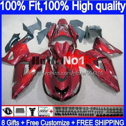 Injection For KAWASAKI ZX-14R ZX14R 12 13 14 15 16 17 87MC.143 Metal red ZZR1400 ZX 14R 2012 2013 2014 2015 2016 2017 Fairing