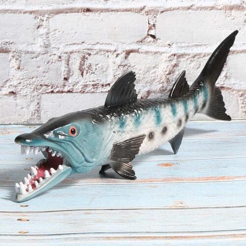 Ocean Sea Life Simulation Animal Model Wolffish Fish Action Toy Figures Funny Sea Marine Animals Education Toy For Kid