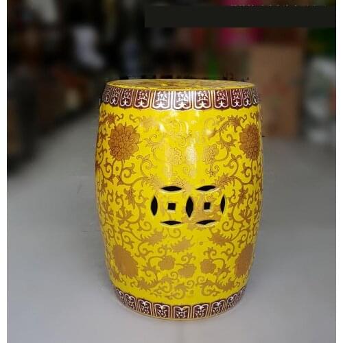 Jingdezhen Ceramic Painted Drum Stool Sitting Porcelains Stool Decorated With Antique Porcelain Living Room porcelain stool