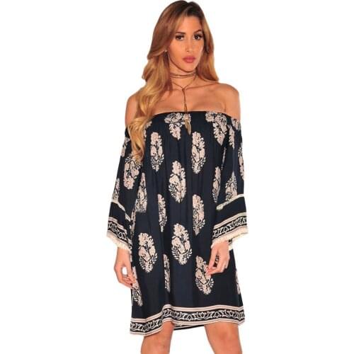 KHQWKR Off-the-shoulder Summer Dresses