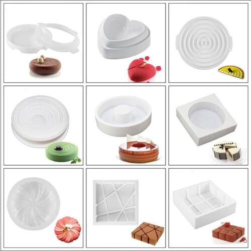 Round Silicone Cake Mold for Mousse Chocolate Brownie 3D Cakes Baking Pan Accessories Bakeware Cake Decorating Tools