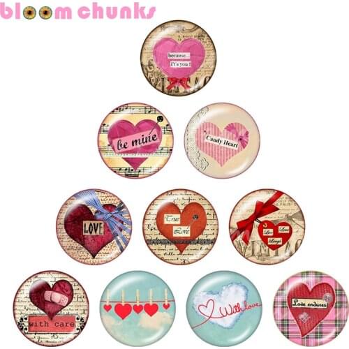 Love 10pcs mixed 12mm/18mm/20mm/25mm Round photo glass cabochon demo flat back Making findings S4653