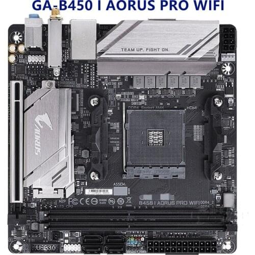 MINI-ITX ITX for gigabyte GA B450 I AORUS PRO WIFI Motherboard socket AM4 B450 Used Desktop Mainboard M.2 NVMe PCI-E 3.0