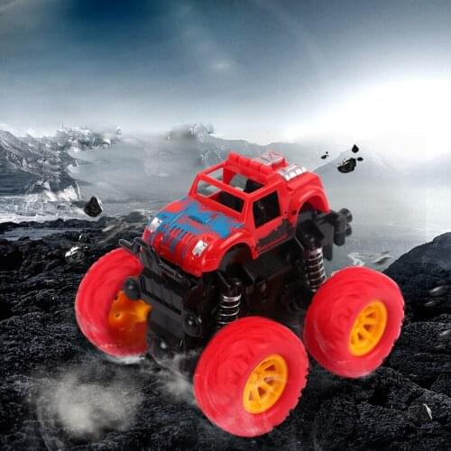 Mini childrens inertia toy car off-road vehicle pull back toy car plastic friction stunt car boy toy