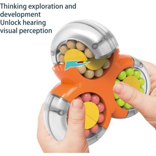 Novelty Cube Toys Rotating Decompression Puzzle Square Small Beads Stress Relief Spin Bead Creative Special Shape Gift