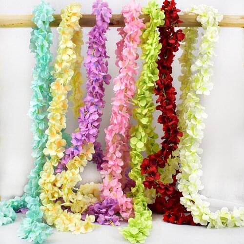 New Artificial Flower Strip Wedding Flower String Hydrangea String Decoration Wisteria Rattan Orchid Flower String