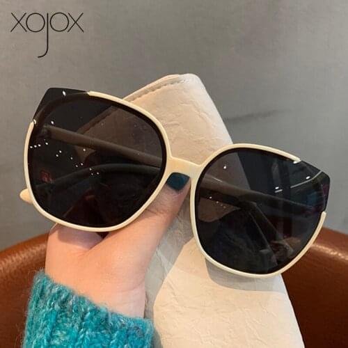 XojoX Cat Eye Sunglasses for Women Oversizes Fashion Eyewear for Men 2021 New Vintage Sun Glasses UV400