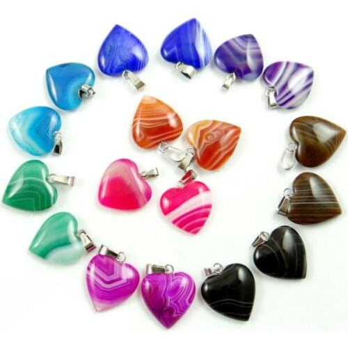 Natural Stone Striped aventurine Turquoises lapis Quartz Crystal tiger eye charms pendant for diy jewelry making necklace