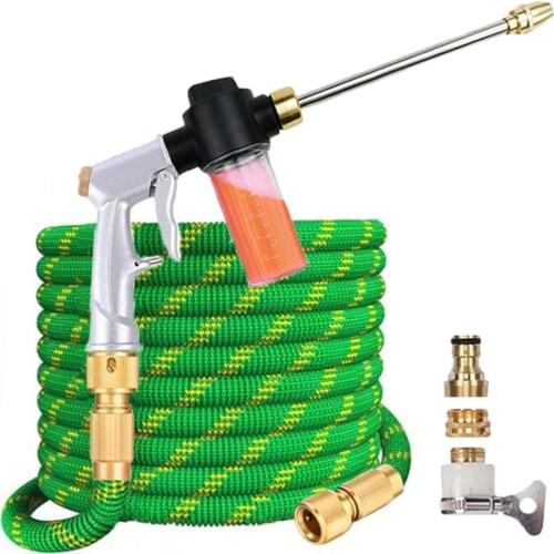 High Quality Expandable Garden Hose High Pressure Car Wash Magic Flexible Water Hose Plastic Pipe With Foam Kettle Spray Gun