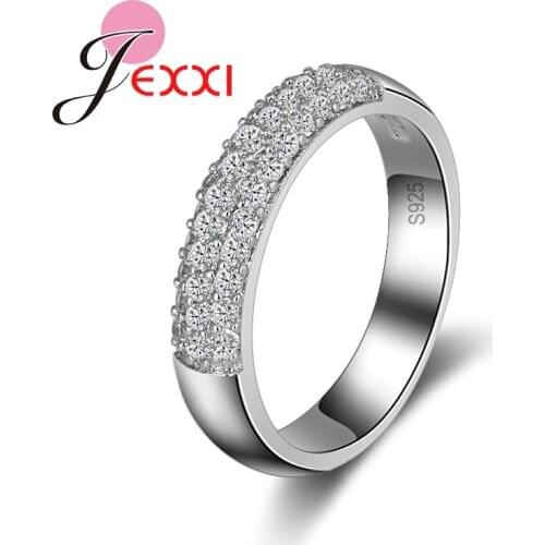 Luxury Austrian Zircon Wedding Band For Women Eternity Ring 925 Sterling Silver Wholesale Jewelry Supplier Price