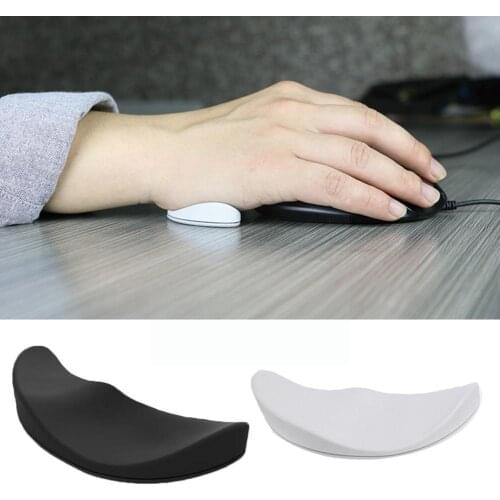 Silicone Non-slip Streamlined Mouse Pad Office Game Accessories Wrist Protector Rest Office Pad Hand Computer Pad Palm L4S7