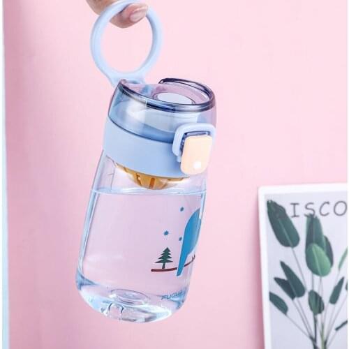 Sports Children Sippy Cup for Drinking Water, Milk, Juice and Other Portable and Convenient Mini Cute Summer Student Plastic Cup