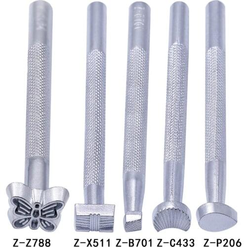 1 Pcs Leather Printing Tool Alloy Saddle Makin Carving Handmade Leatherwear Craft Working Leather Printed Punch Stamps